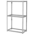 Global Industrial Expandable Starter Rack 60Wx36Dx84H, 3 Levels No Deck 1000lb Per Level, Gray B2296853